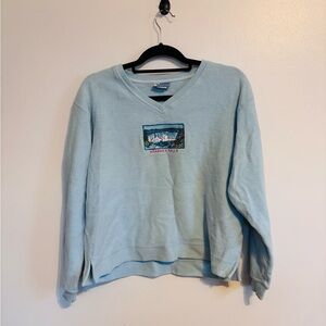 Vintage Niagara Falls blue fuzzy sweatshirt size medium